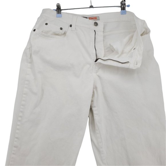 FADED GLORY Jeans Women's 5-Pocket Straight Leg Relaxed Fit White Size 10 Petite - Picture 5 of 11